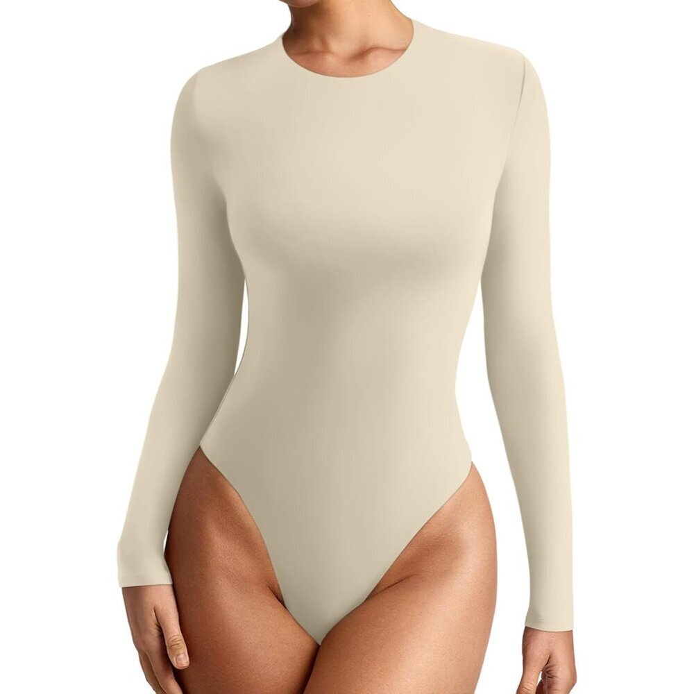 Women's Long Sleeve Bodysuit Lightweight Basic Slim Fit Fall Winter Wear